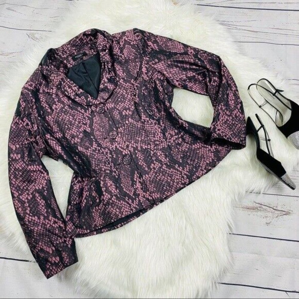 Women’s Pink Snake-Print Jacket - Picture 7 of 8